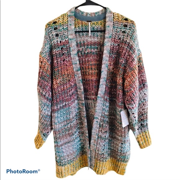 Free People Sweaters - Free People Mountain Breeze Comb Cardigan Sweater Size Small NWT